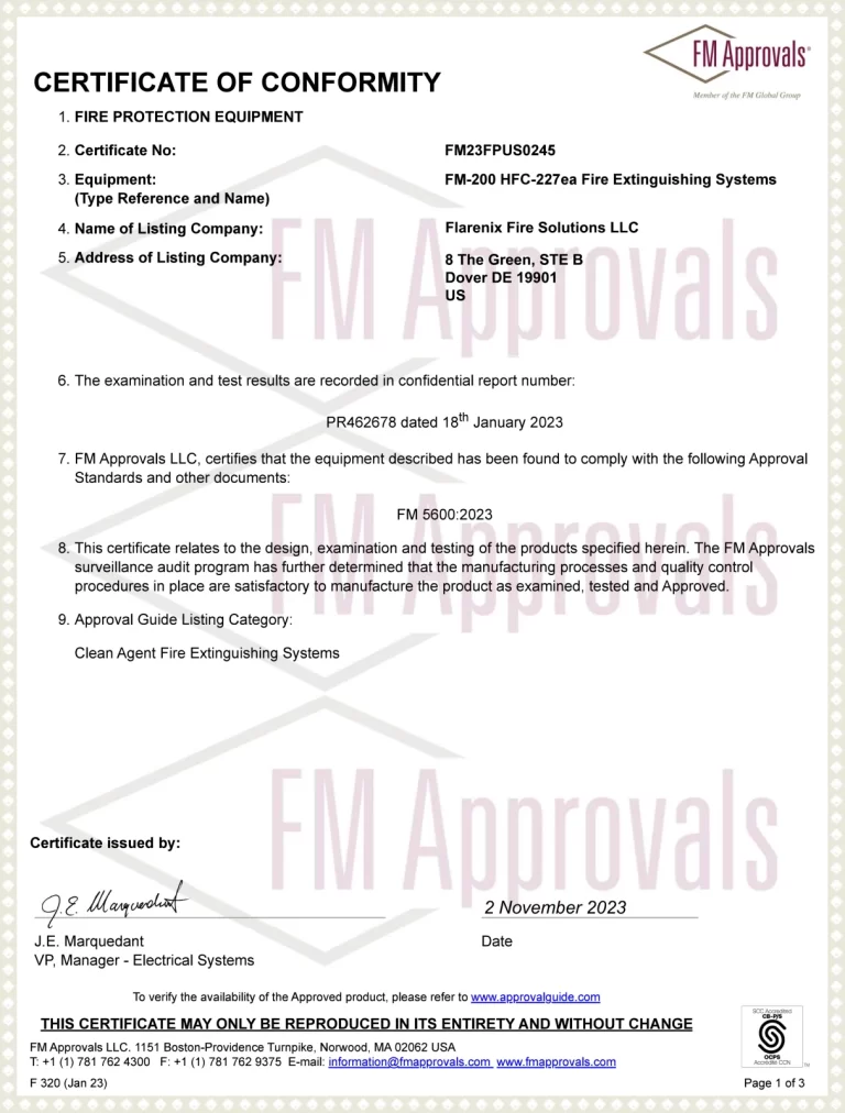 Fire Extinguisher Cylinder - FM Approved