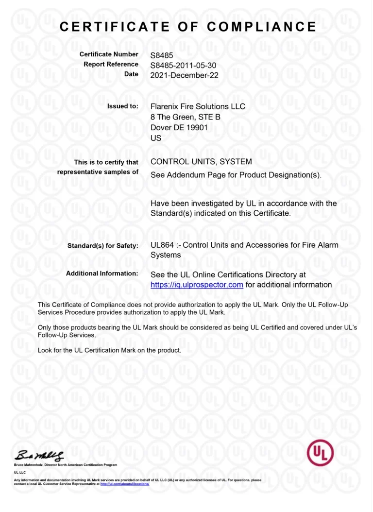 Gas Fire Suppression Controller - UL Listed